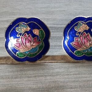 Vintage Cloisonne earrings